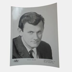 Vintage 60s 70s Dick Miles Country Music Singer & Songwriter Capitol Press Photo